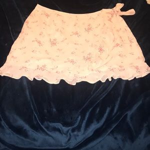 Floral Faux wrap skirt